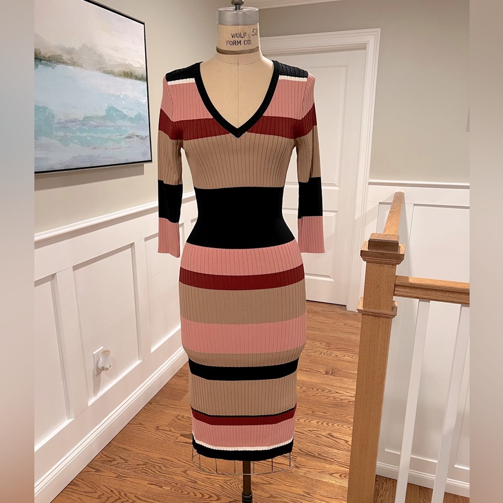 New York & Company, bodycon, striped dress, size S.